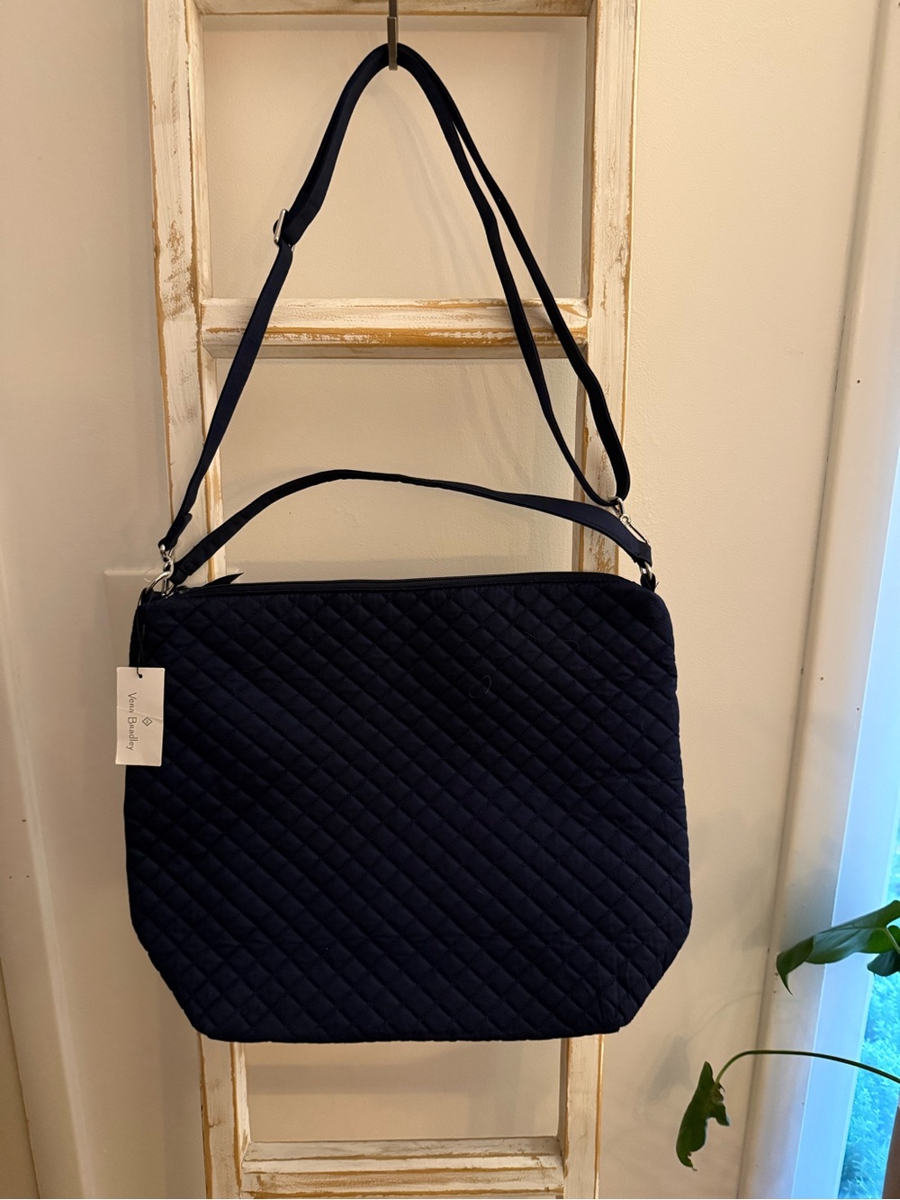 NWT Vera Bradley Navy Oversize Hobo Shoulder Bag